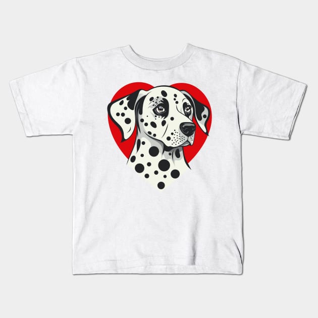 Cute Dalmatian Kids T-Shirt by RichieDuprey